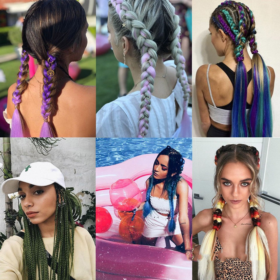 Ajoré Braided Wig with Ponytail — Fashionable Dreadlock Style Wig for Women Multiple Colors