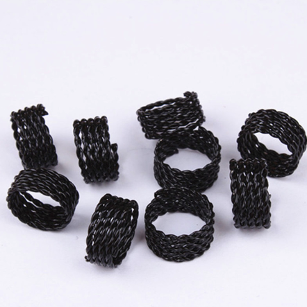 Ajoré DIY Dreadlock Spring Rings Hair Accessories — Metal Hair Jewelry for Locs Braids & Styling