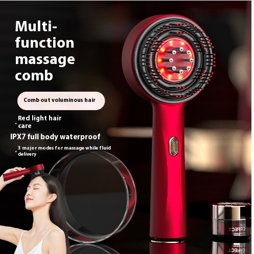 Ajoré Electric Scalp Massager Comb — Red Light Therapy Hair Growth Stimulator for Men & Women