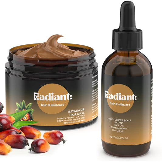 Ajoré Batana Oil Hair Growth Bundle — 100% Organic Pure Batana Oil & Mask Treatment for Thinning Hair