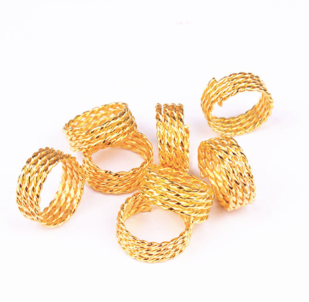Ajoré DIY Dreadlock Spring Rings Hair Accessories — Metal Hair Jewelry for Locs Braids & Styling