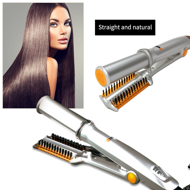 Ajoré 3-in-1 Curling Iron Flat Iron Hair Straightener Set — Wet & Dry Ceramic Styling Tool