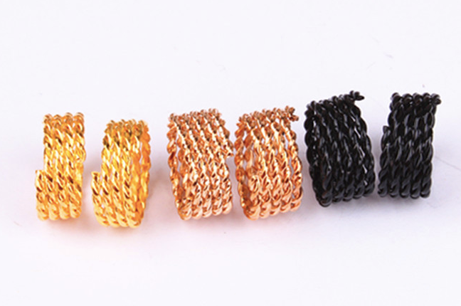 Ajoré DIY Dreadlock Spring Rings Hair Accessories — Metal Hair Jewelry for Locs Braids & Styling