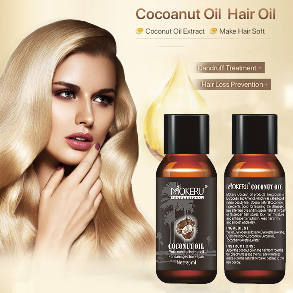 Coconut Oil Hair Care for Frizz and Damage Repair