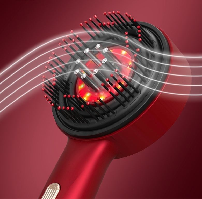 Ajoré Electric Scalp Massager Comb — Red Light Therapy Hair Growth Stimulator for Men & Women