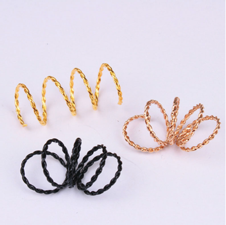Ajoré DIY Dreadlock Spring Rings Hair Accessories — Metal Hair Jewelry for Locs Braids & Styling