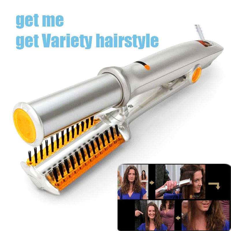 Ajoré 3-in-1 Curling Iron Flat Iron Hair Straightener Set — Wet & Dry Ceramic Styling Tool