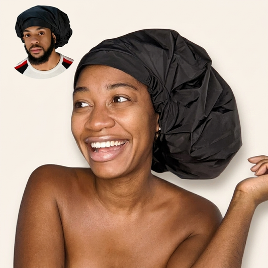 Ajoré Jumbo Shower Cap for Dreadlocks & Braids — Waterproof Adjustable Reusable Hair Cap for Long Hair