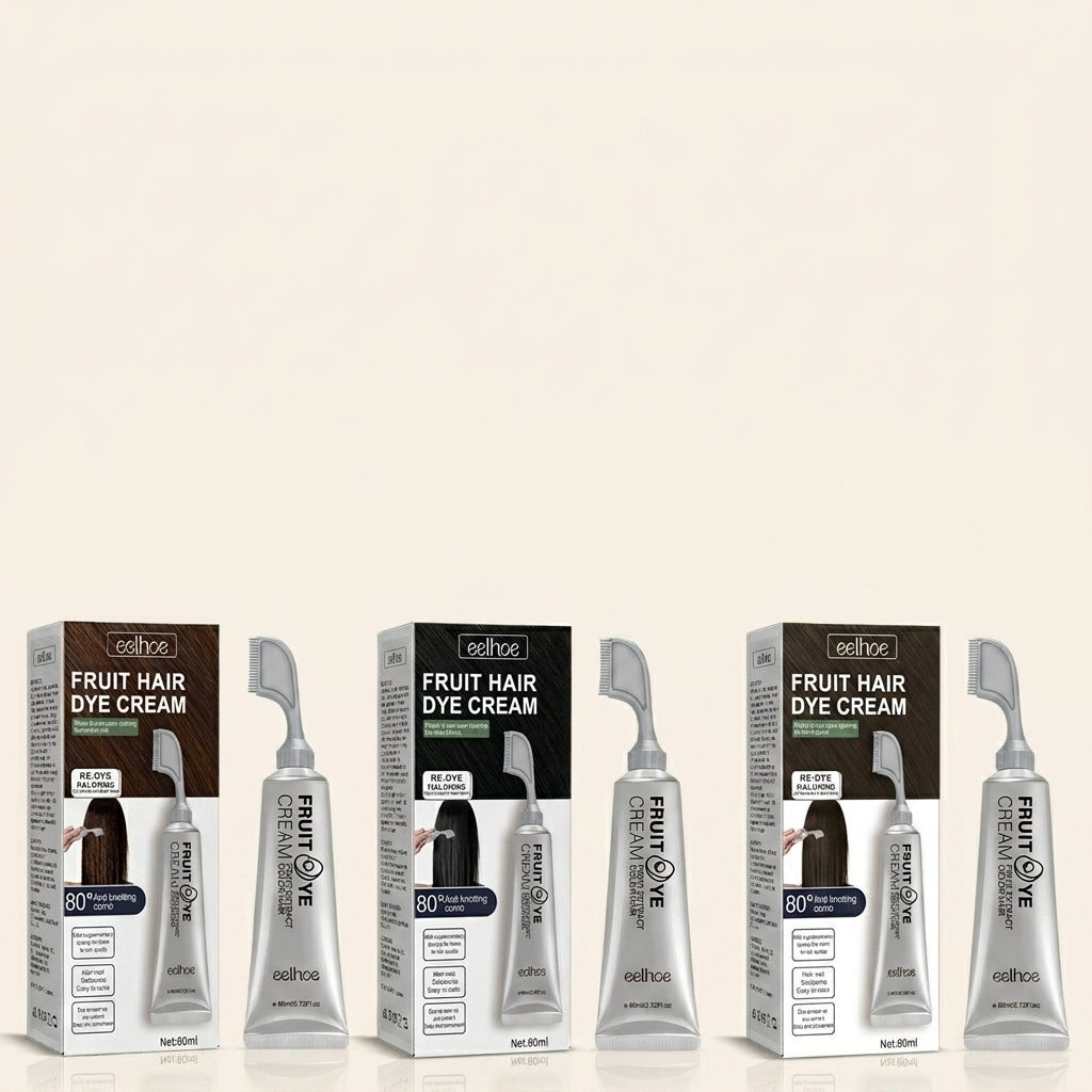 Ajoré Color-Free Hair Cream — Natural Herbal Hair Color Treatment Black Brown 80ml