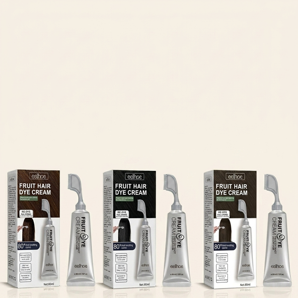 Ajoré Color-Free Hair Cream — Natural Herbal Hair Color Treatment Black Brown 80ml