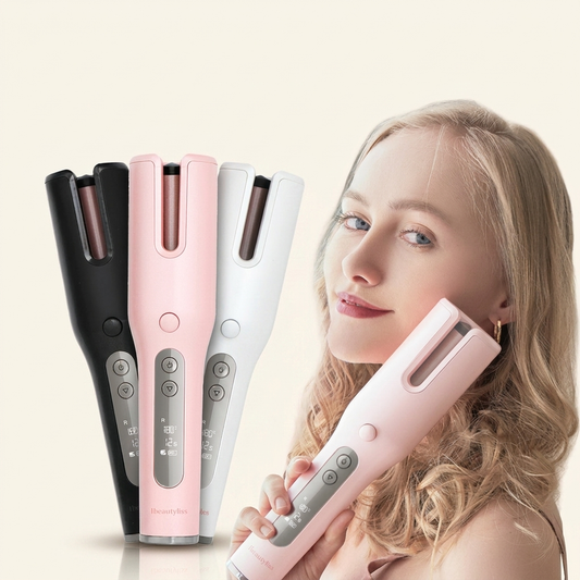 Ajoré Wireless Auto Curler — USB LCD Ceramic Cordless Hair Curling Iron 4800mAh