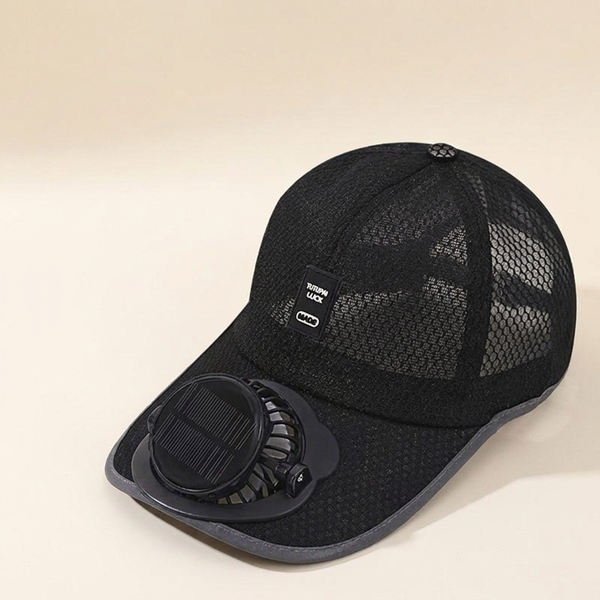 Solar-Powered Fan Cap — Breathable Mesh Summer Hat