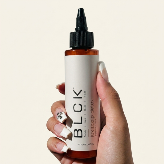 BLCK Lux Scalp Detox Hair Serum Cleanser for Braids Locs Curls and Kinks 4 oz / 118.3 ml